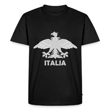Les Italiens - T-shirt Premium bio Homme - noir - Devant - Nico (187cm)