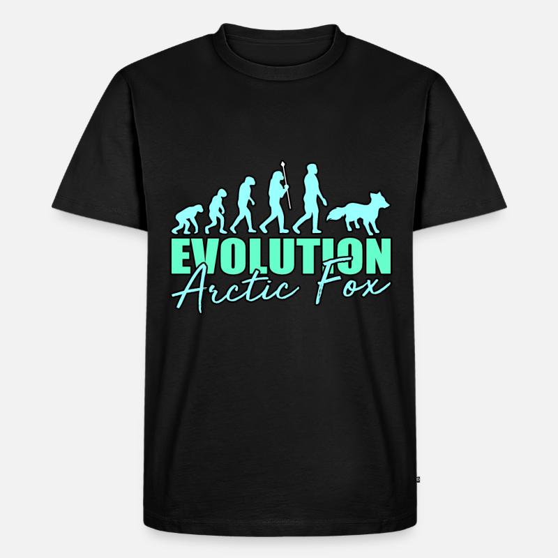 Polarfuchs - Männer Premium Bio T-Shirt - Schwarz