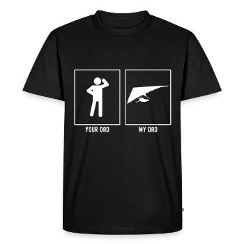 Your Father - My Father - Gliding Person Illu - Men's Premium Organic T-Shirt - black - Front - Nico (187cm)