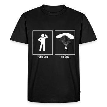 Your Father - My Father - Paragliding - Men's Premium Organic T-Shirt - black - Front - Nico (187cm)