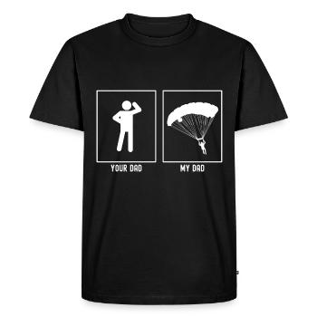 Your Father - My Father - Paragliding Man - Men's Premium Organic T-Shirt - black - Front - Nico (187cm)