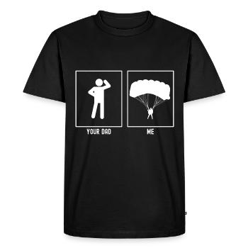 Ton Père - Moi - Parapente - T-shirt Premium bio Homme - noir - Devant - Nico (187cm)