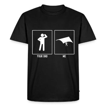 Your Father - Me - Highest Paragliding Flight - Men's Premium Organic T-Shirt - black - Front - Nico (187cm)