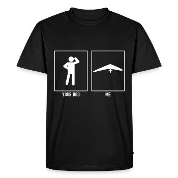 Ton Père - Moi - Vol à voile à de hautes hauteurs - T-shirt Premium bio Homme - noir - Devant - Nico (187cm)