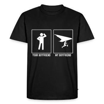 Your Friend - My Friend - Gliding Activity - Men's Premium Organic T-Shirt - black - Front - Nico (187cm)