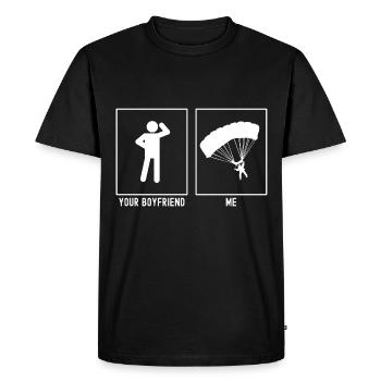 Ton ami - Moi - Parapente Diagonale - T-shirt Premium bio Homme - noir - Devant - Nico (187cm)