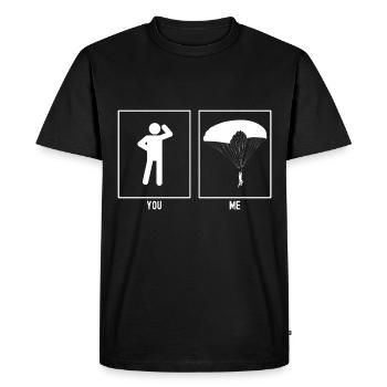 Vous - Moi - Parapente Droit - T-shirt Premium bio Homme - noir - Devant - Nico (187cm)