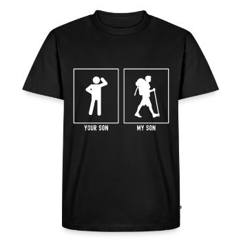 Your Son - My Son - Wandering Exercise - Men's Premium Organic T-Shirt - black - Front - Nico (187cm)