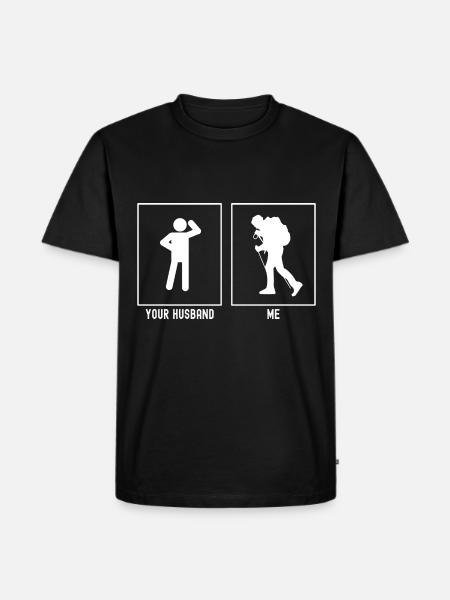 Votre mari - moi - Promenade errante - T-shirt Premium bio Homme - noir