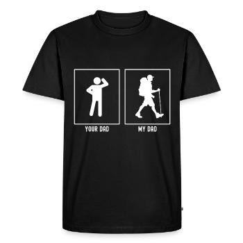 Your Father - My Father - Wandering Man Right - Men's Premium Organic T-Shirt - black - Front - Nico (187cm)