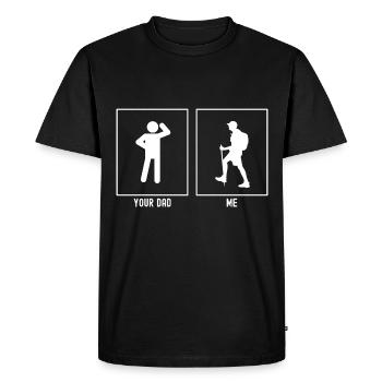 Your Father - Me - Slow Hiking - Men's Premium Organic T-Shirt - black - Front - Nico (187cm)