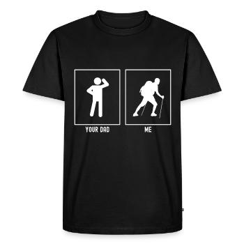 Your Papa - Me - Tired Wanderer - Men's Premium Organic T-Shirt - black - Front - Nico (187cm)