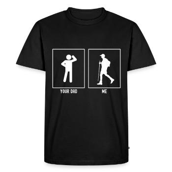 Your Father - Me - Men's Hiking - Men's Premium Organic T-Shirt - black - Front - Nico (187cm)