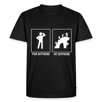 Votre ami - Mon ami - Activités de randonnée - T-shirt Premium bio Homme - noir - Devant - Nico (187cm)