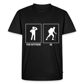 Votre ami - moi - randonnée difficile - T-shirt Premium bio Homme - noir - Devant - Nico (187cm)