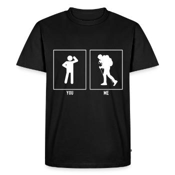 You - Me - Wandering Man Solo - Men's Premium Organic T-Shirt - black - Front - Nico (187cm)