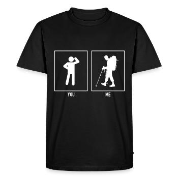 You - Me - Heavy Hiking - Men's Premium Organic T-Shirt - black - Front - Nico (187cm)