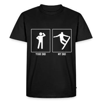 Your Father - My Father - Stunning Snowboar - Men's Premium Organic T-Shirt - black - Front - Nico (187cm)