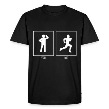 U - I - Run Vector - T-shirt Premium bio Homme - noir - Devant - Nico (187cm)