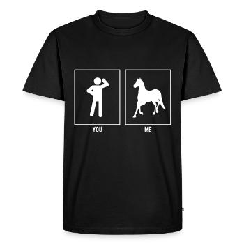 You - Me - Horse Gallop - Men's Premium Organic T-Shirt - black - Front - Nico (187cm)