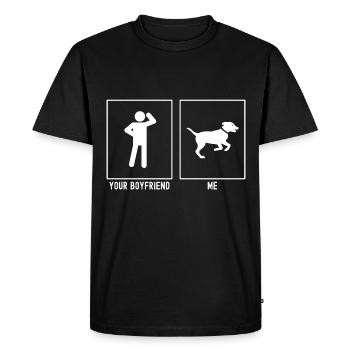Your Friend - Me - Dog Collar - Men's Premium Organic T-Shirt - black - Front - Nico (187cm)