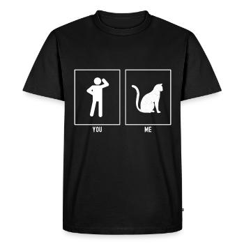 Toi - Moi - Beau Chat - T-shirt Premium bio Homme - noir - Devant - Nico (187cm)