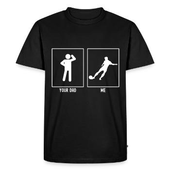Your Father - Me - Super Kick - Men's Premium Organic T-Shirt - black - Front - Nico (187cm)