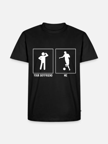 Your Friend - Me - Football Pass - Men's Premium Organic T-Shirt - black