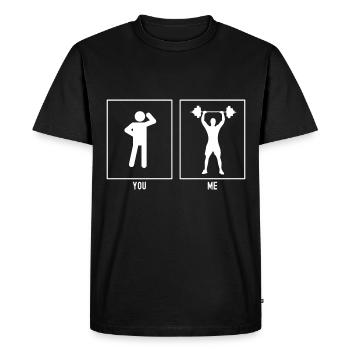 Vous - Moi - Fitness Lifting Hommes - T-shirt Premium bio Homme - noir - Devant - Nico (187cm)