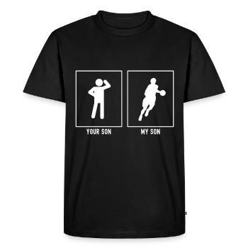 Her Son - My Son - Basketball Running - Men's Premium Organic T-Shirt - black - Front - Nico (187cm)