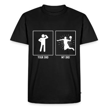 Your Father - My Father - Basketball Dunk Burst Li - Men's Premium Organic T-Shirt - black - Front - Nico (187cm)