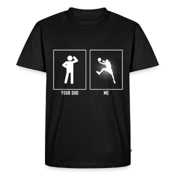 Your Father - Me - Basketball Layup - Men's Premium Organic T-Shirt - black - Front - Nico (187cm)