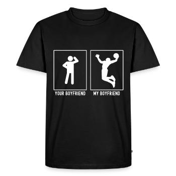 Your Friend - My Friend - Basketball Slam Dunk - Men's Premium Organic T-Shirt - black - Front - Nico (187cm)