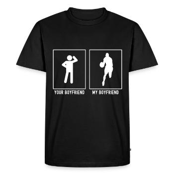 Your Friend - My Friend - Basketball Running - Men's Premium Organic T-Shirt - black - Front - Nico (187cm)