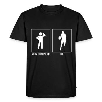 Your Friend - Me - Basketball Run - Men's Premium Organic T-Shirt - black - Front - Nico (187cm)