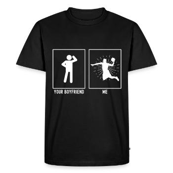 Your Friend - Me - Basketball Vector - Men's Premium Organic T-Shirt - black - Front - Nico (187cm)