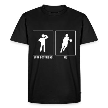 Your Friend - Me - Basketball Amateur - Men's Premium Organic T-Shirt - black - Front - Nico (187cm)