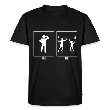 Vous - Moi - Duo de Tennis - T-shirt Premium bio Homme - noir - Devant - Nico (187cm)