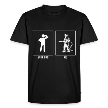 Your Daddy - Me - Firefighter - Men's Premium Organic T-Shirt - black - Front - Nico (187cm)