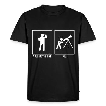 Votre ami - Moi - Astronome - T-shirt Premium bio Homme - noir - Devant - Nico (187cm)