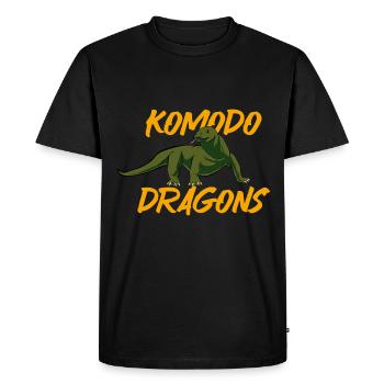 Dragon de Komodo Komodo amant cadeau - T-shirt Premium bio Homme - noir - Devant - Nico (187cm)