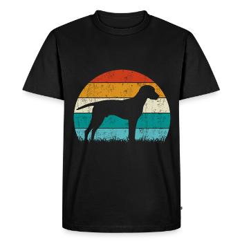Plott Hound Plotthound Vintage Rétro - T-shirt Premium bio Homme - noir - Devant - Nico (187cm)