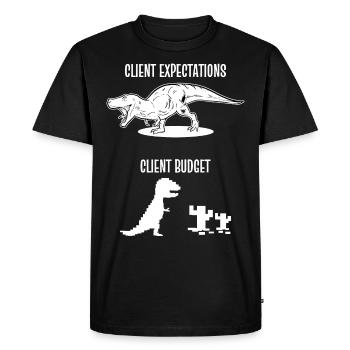 Designer graphiste graphiste designer artiste - T-shirt Premium bio Homme - noir - Devant - Nico (187cm)
