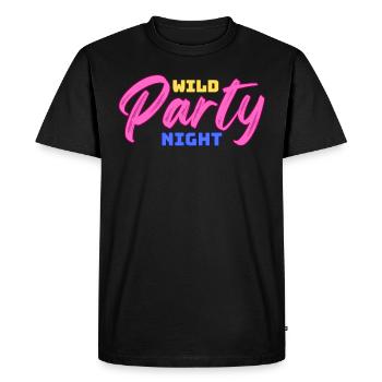 Wild Party Night - soirée de fête sauvage - T-shirt Premium bio Homme - noir - Devant - Nico (187cm)
