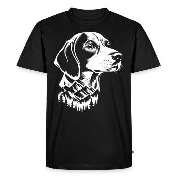 Mountain Beagle Dog - Men's Premium Organic T-Shirt - black - Front - Nico (187cm)