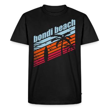 BONDI BEACH - T-shirt Premium bio Homme - noir - Devant - Nico (187cm)