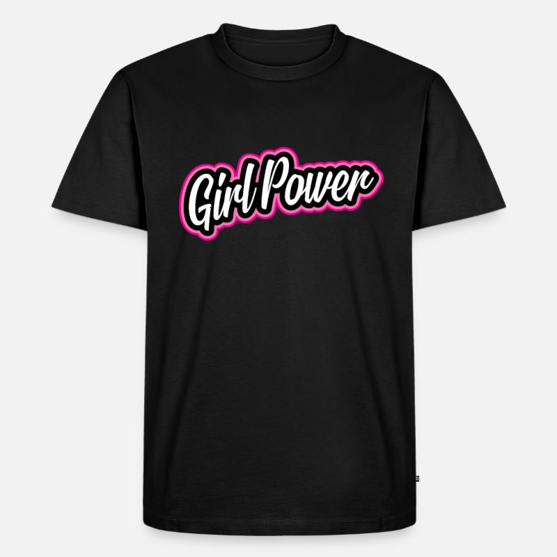 Girl Power Mädchen Power - Männer Premium Bio T-Shirt - Schwarz
