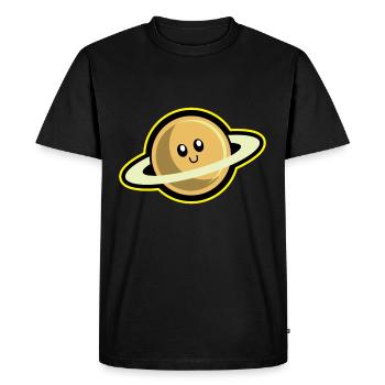 Saturn Planet Gift - T-shirt Premium bio Homme - noir - Devant - Nico (187cm)