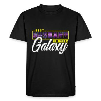 Jour de mariage cadeau mari - T-shirt Premium bio Homme - noir - Devant - Nico (187cm)