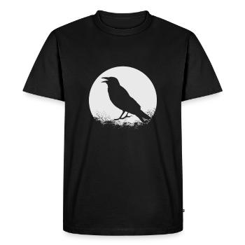 Crow gift bird - Men's Premium Organic T-Shirt - black - Front - Nico (187cm)